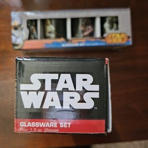 Nib 2 star wars glassware collectors shot glasses